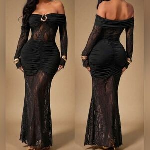 Off Shoulder Lace Dress